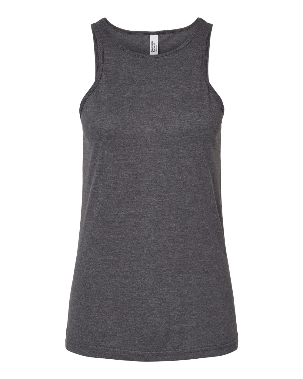 Front View of Heather Charcoal Women's CVC Tank - 101CVC