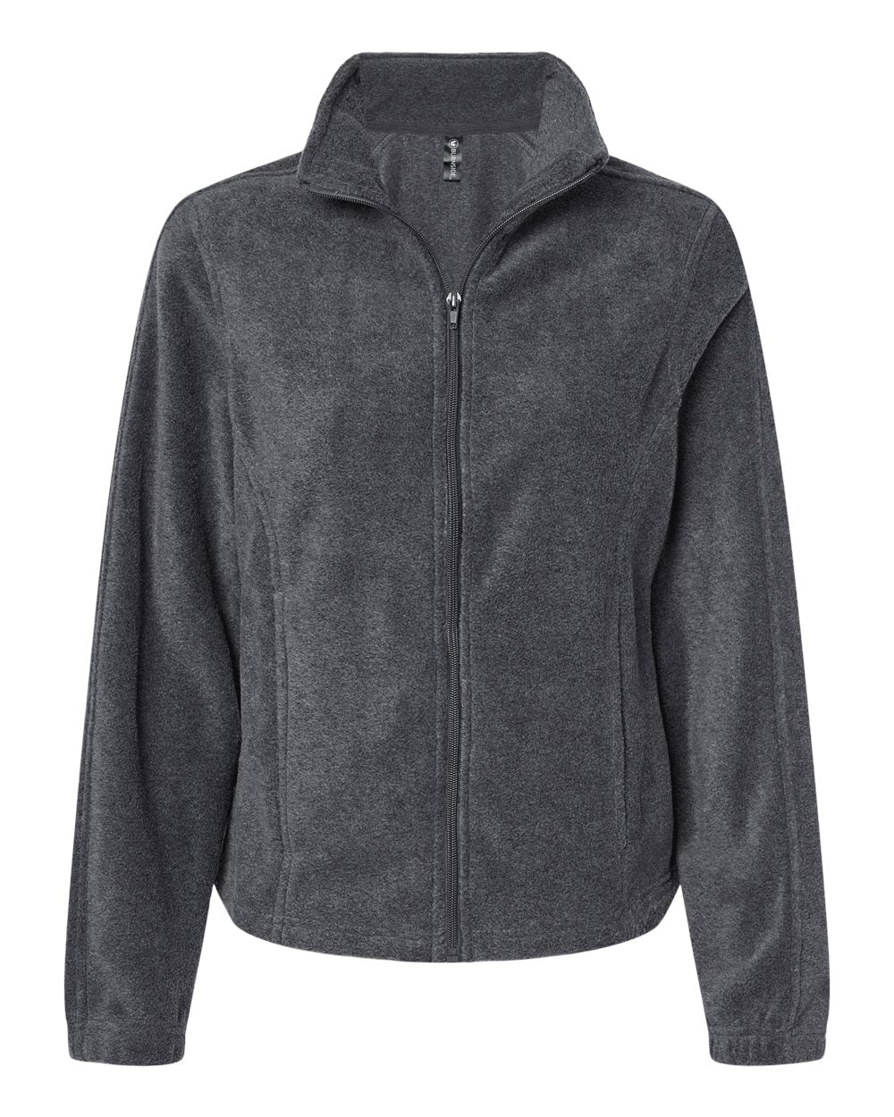Front View of Heather Charcoal Women's Polar Fleece Full-Zip Jacket - 5062