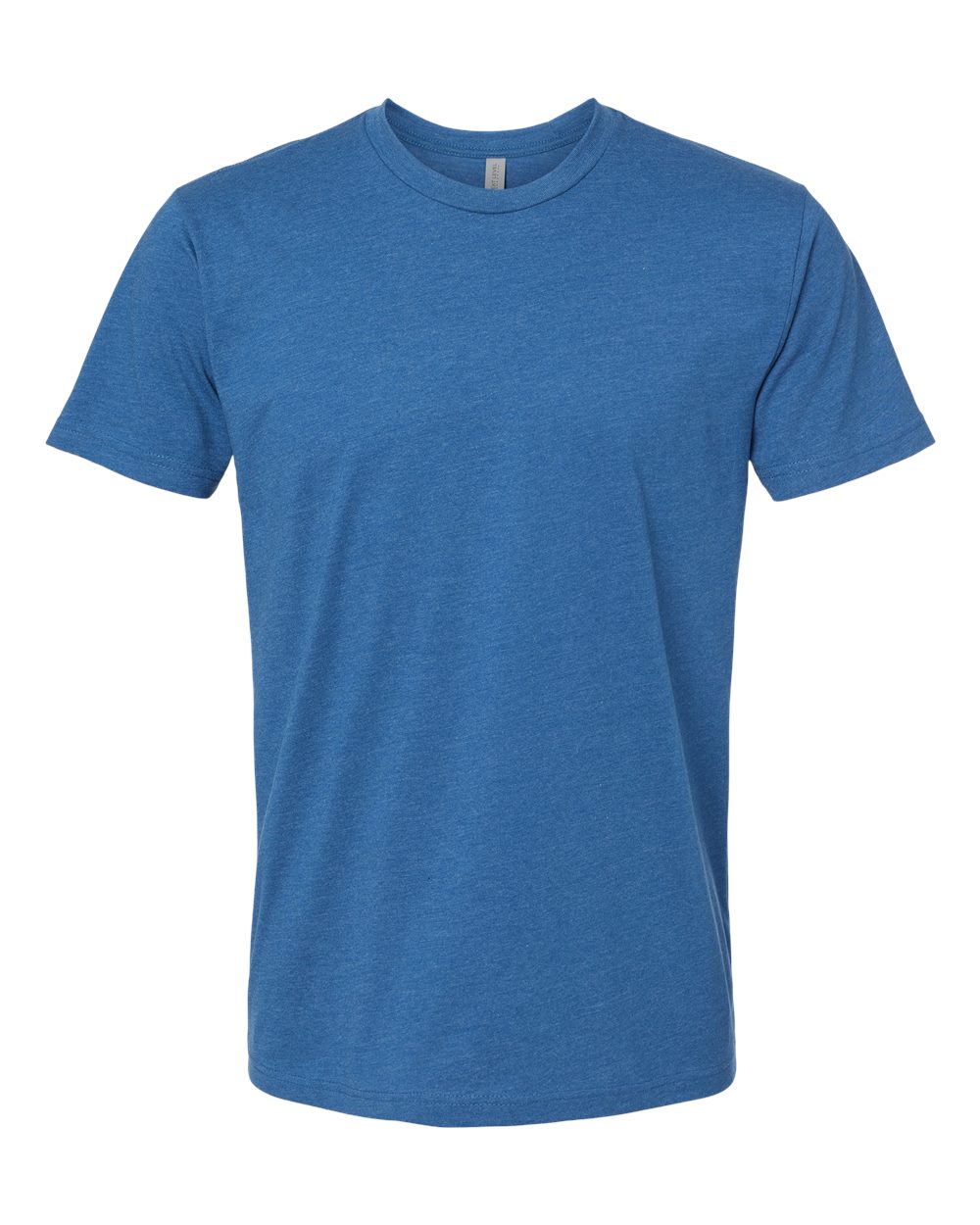 Front View of Heather Cool Blue CVC T-Shirt - 6210