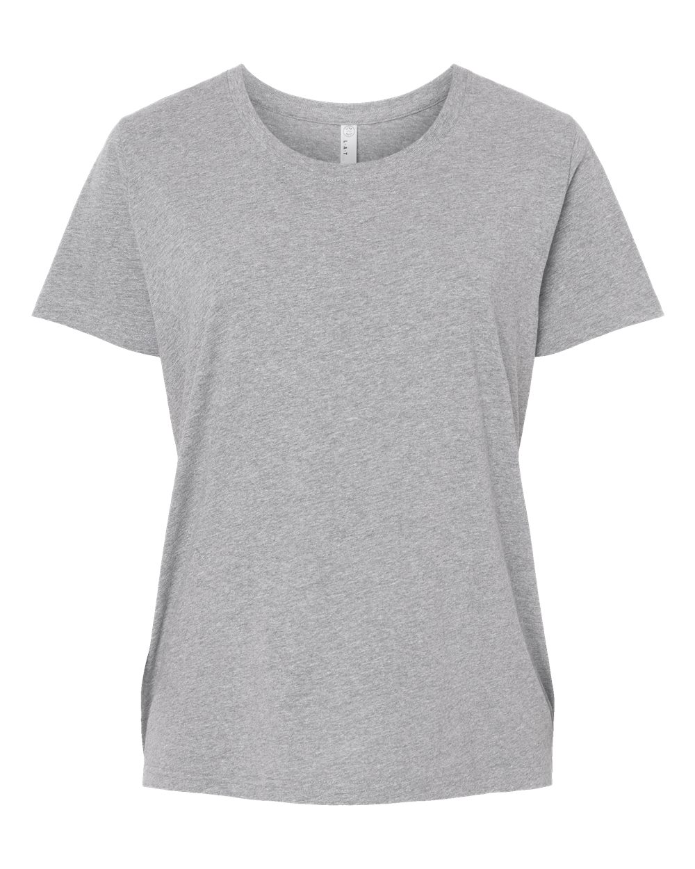 Front View of Heather Curvy Collection Women's Fine Jersey Tee - 3816