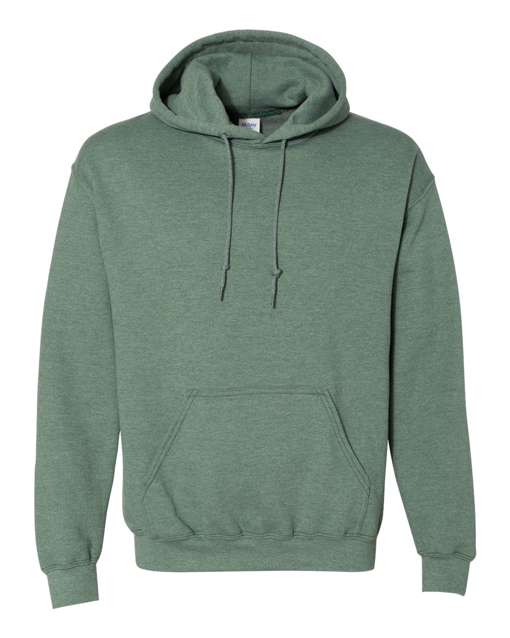Front View of Heather Dark Green Heavy Blend™ Hooded Sweatshirt - 18500