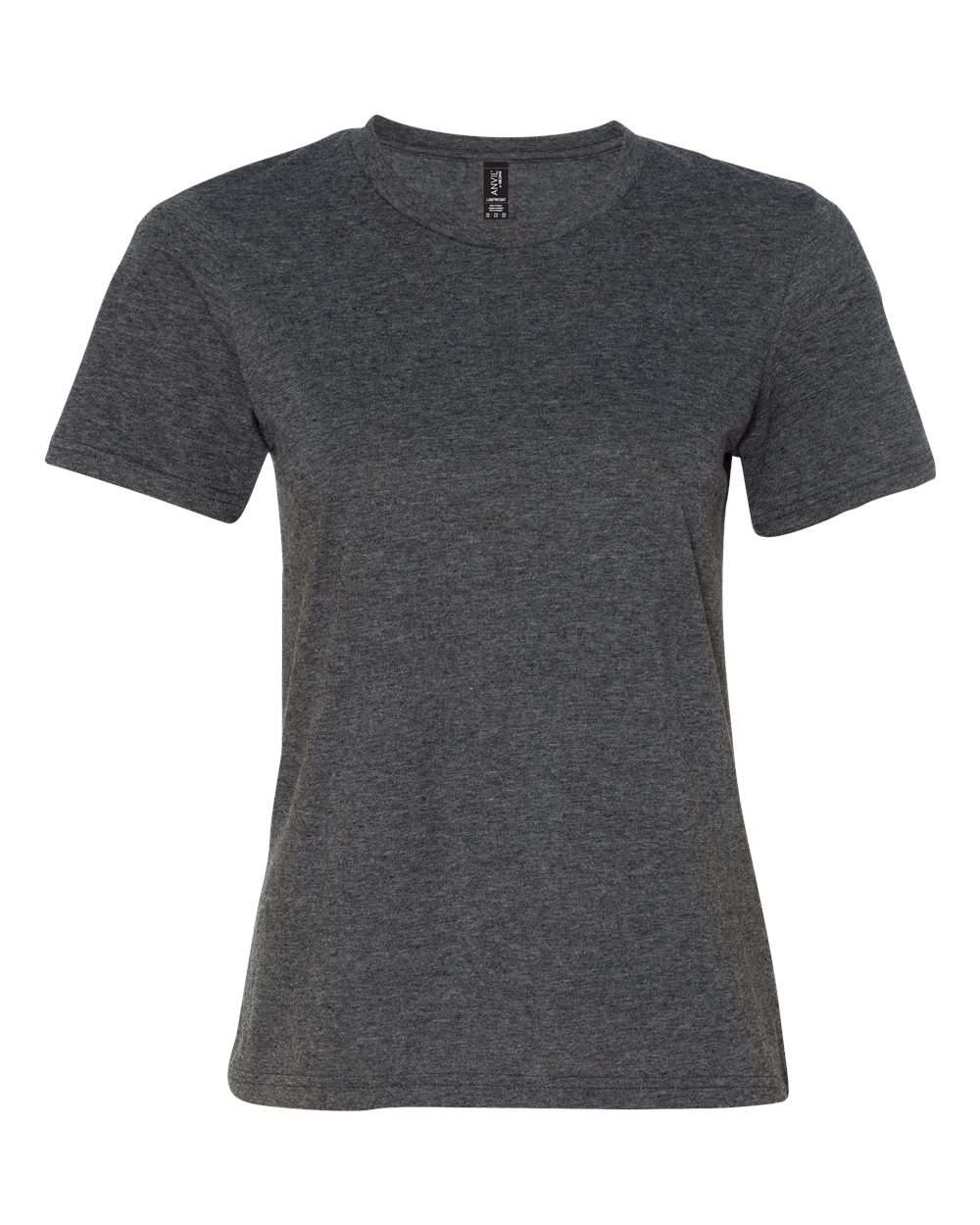 Front View of Heather Dark Grey Softstyle® Women’s Lightweight T-Shirt - 880