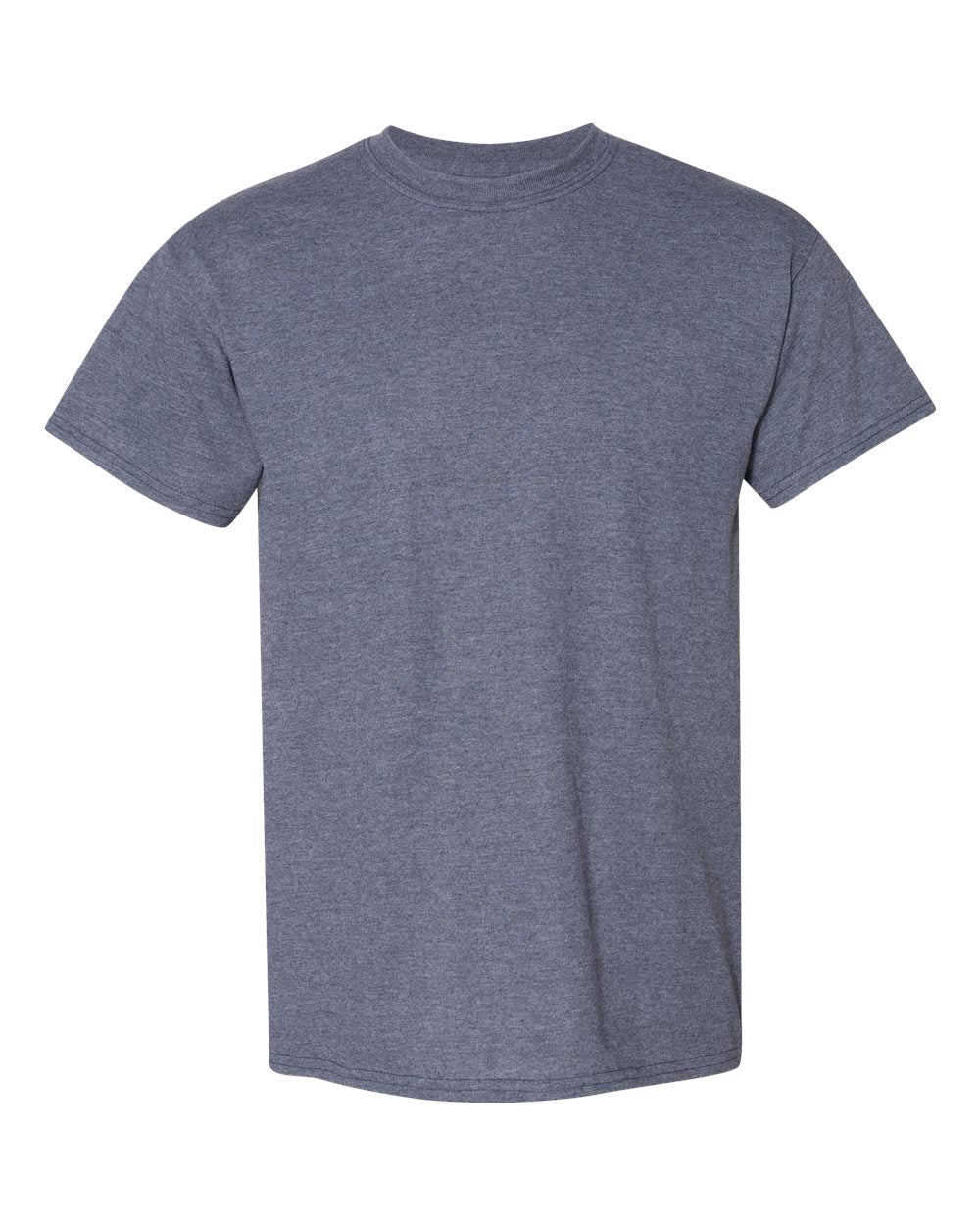 Front View of Heather Dark Navy DryBlend® T-Shirt - 8000