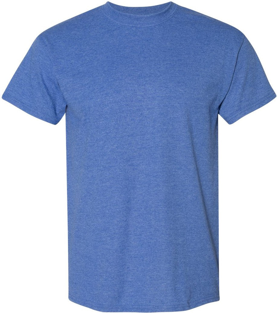 Front View of Heather Deep Royal DryBlend® T-Shirt - 8000