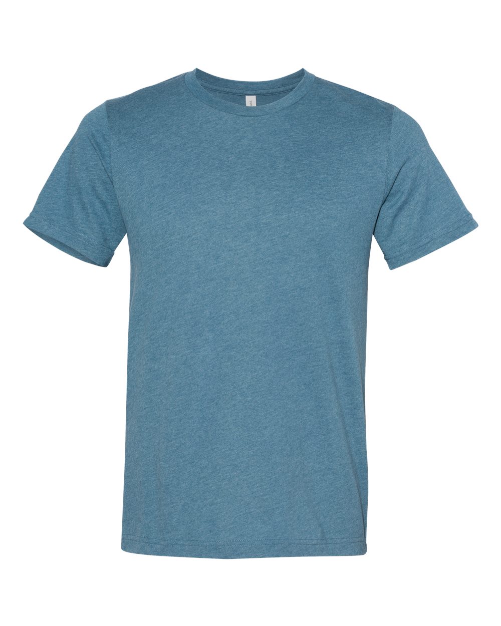Front View of Heather Deep Teal Sueded Tee - 3301