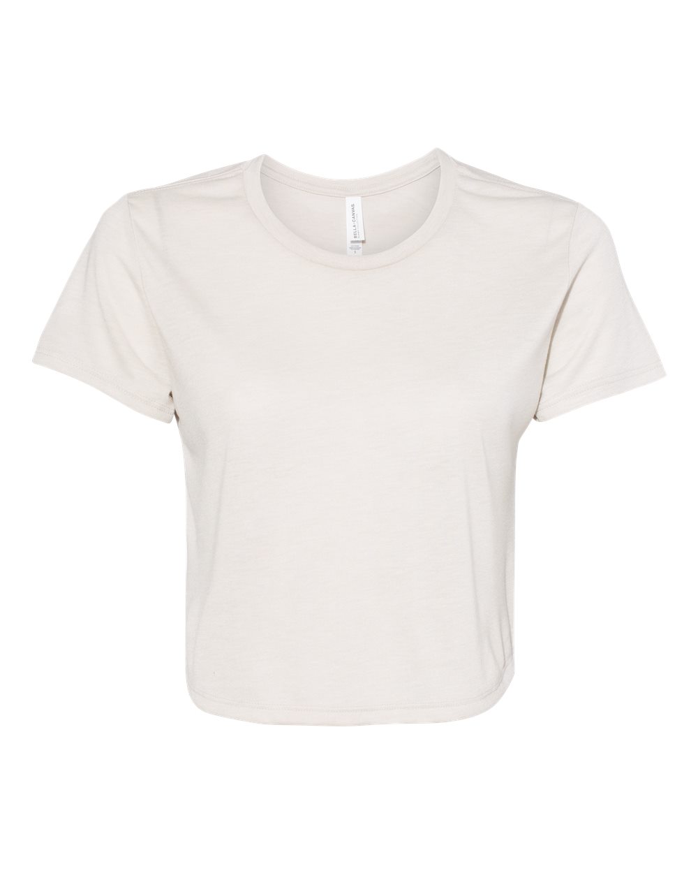 Front View of Heather Dust Women’s Flowy Crop Tee - 8882