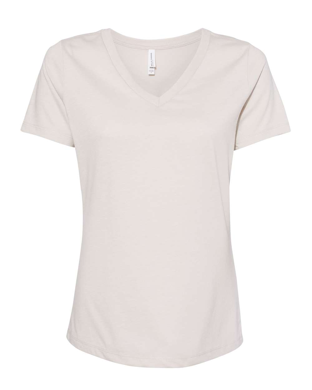 Front View of Heather Dust Women's Relaxed Heather CVC V-Neck Tee - 6405CVC