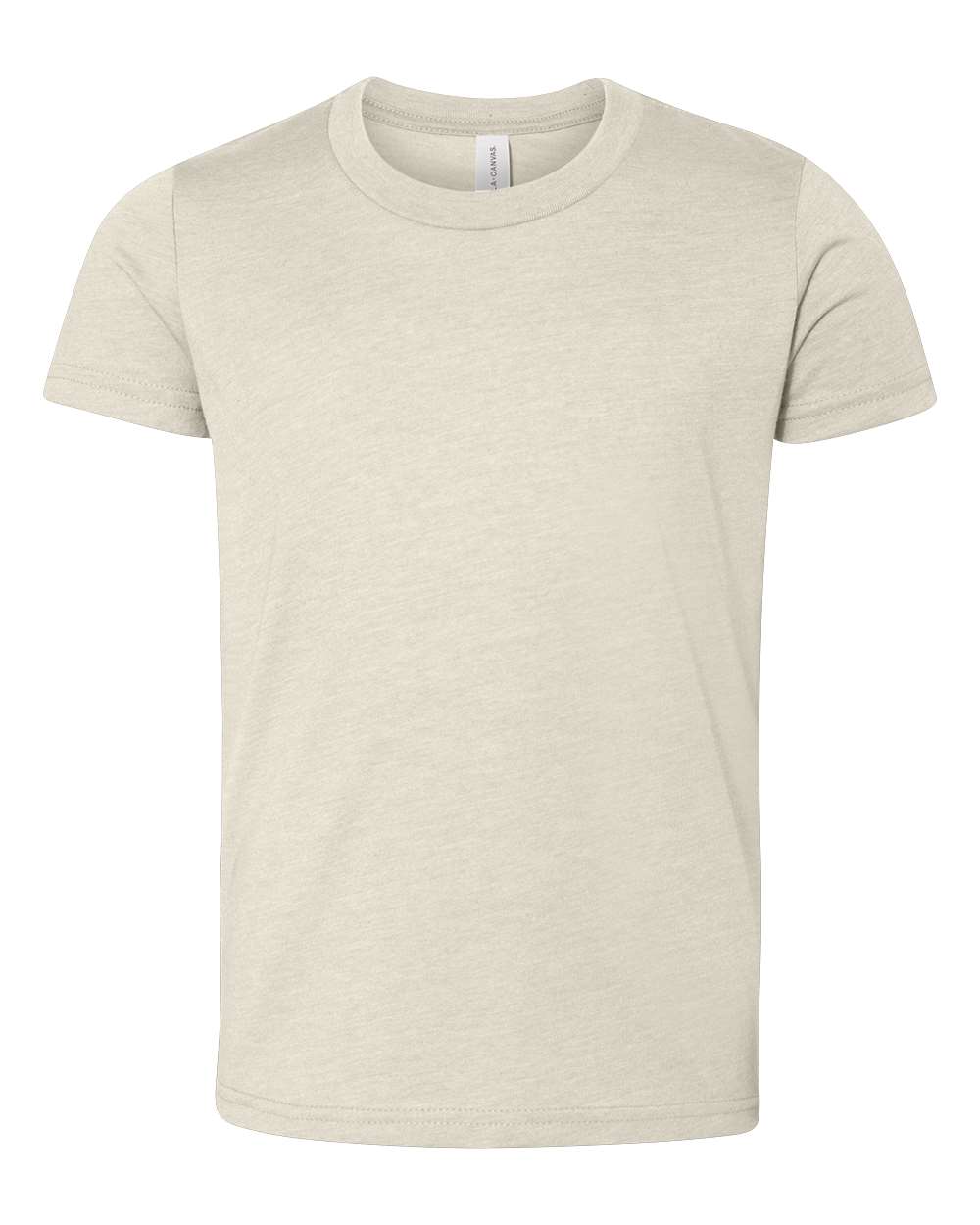 Front View of Heather Dust Youth CVC Jersey Tee - 3001YCVC