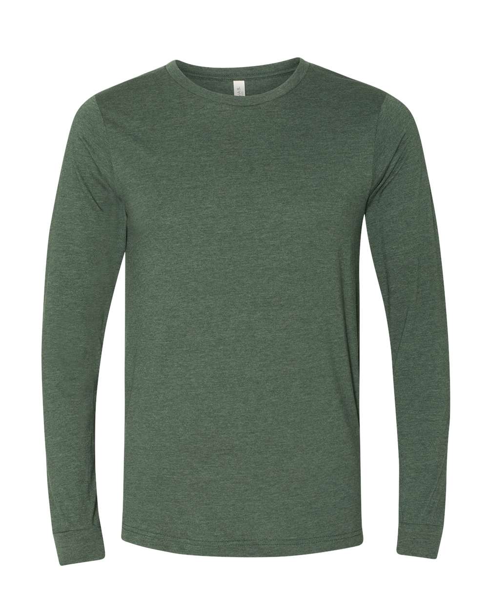 Front View of Heather Forest Heather CVC Long Sleeve Tee - 3501CVC