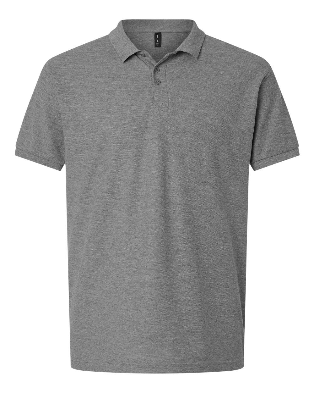 Front View of Heather Granite Pique Polo - 62800