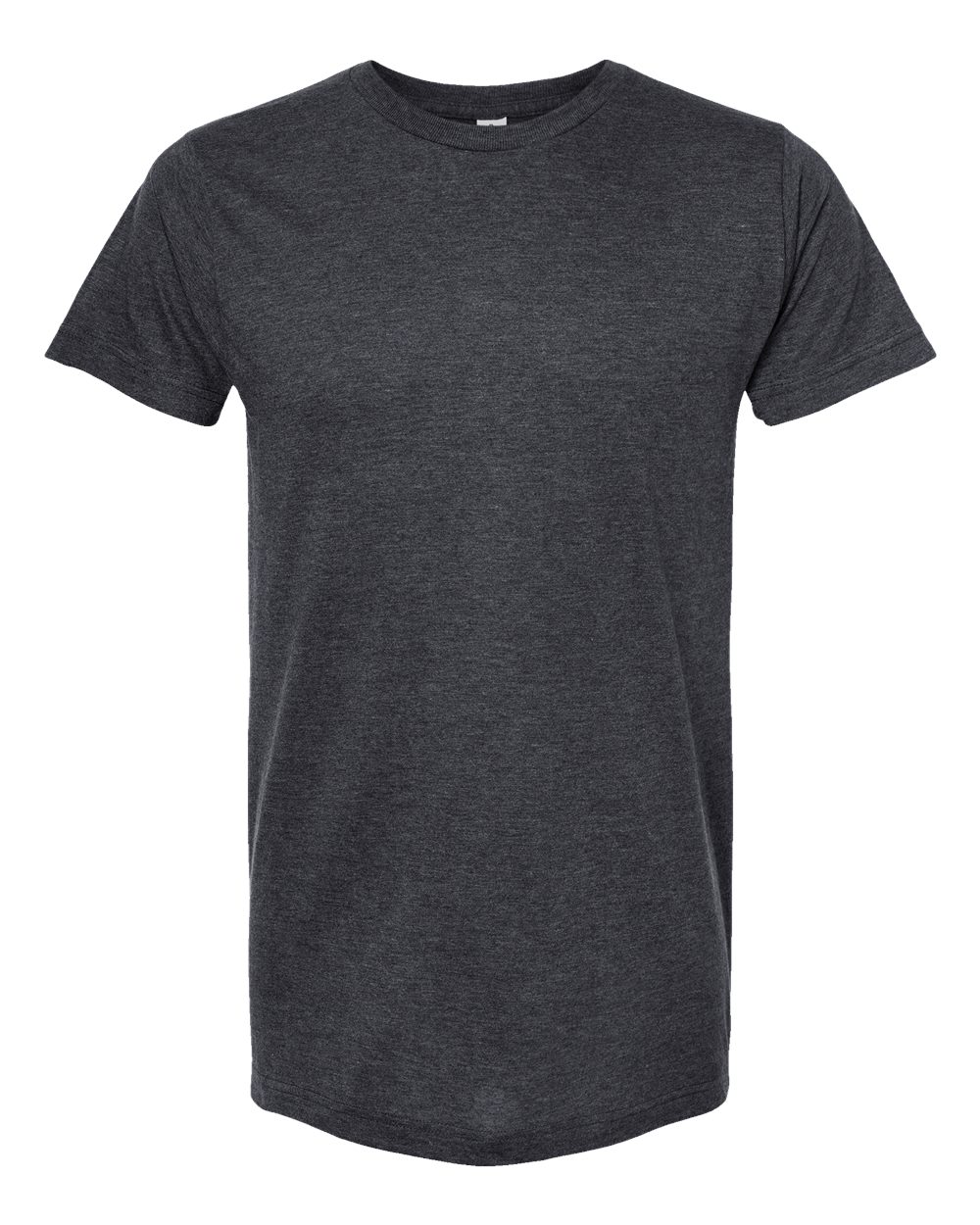 Front View of Heather Graphite Fine Jersey T-Shirt - 202