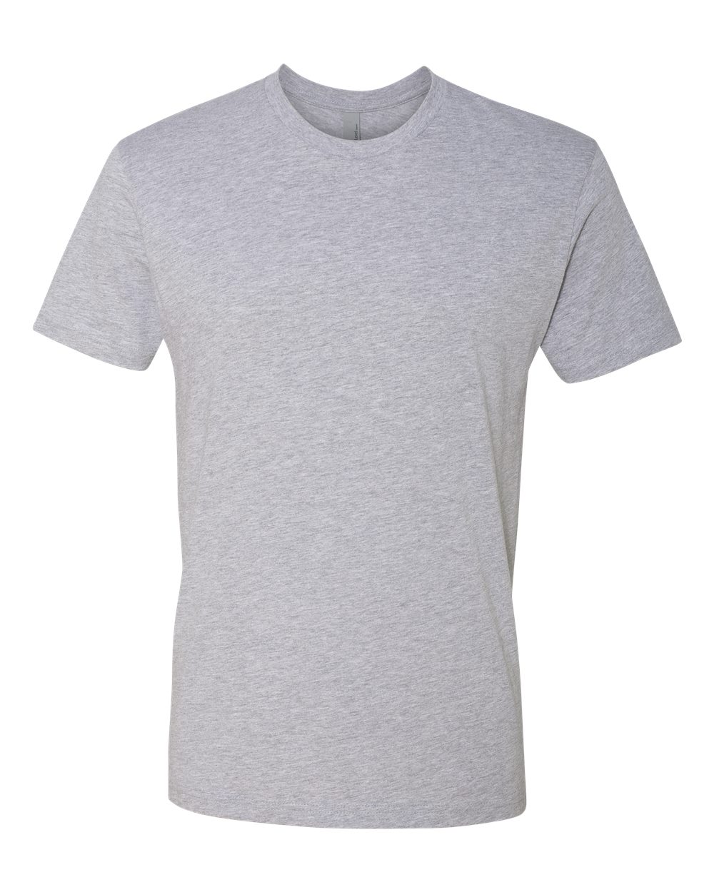 Front View of Heather Grey Cotton T-Shirt - 3600