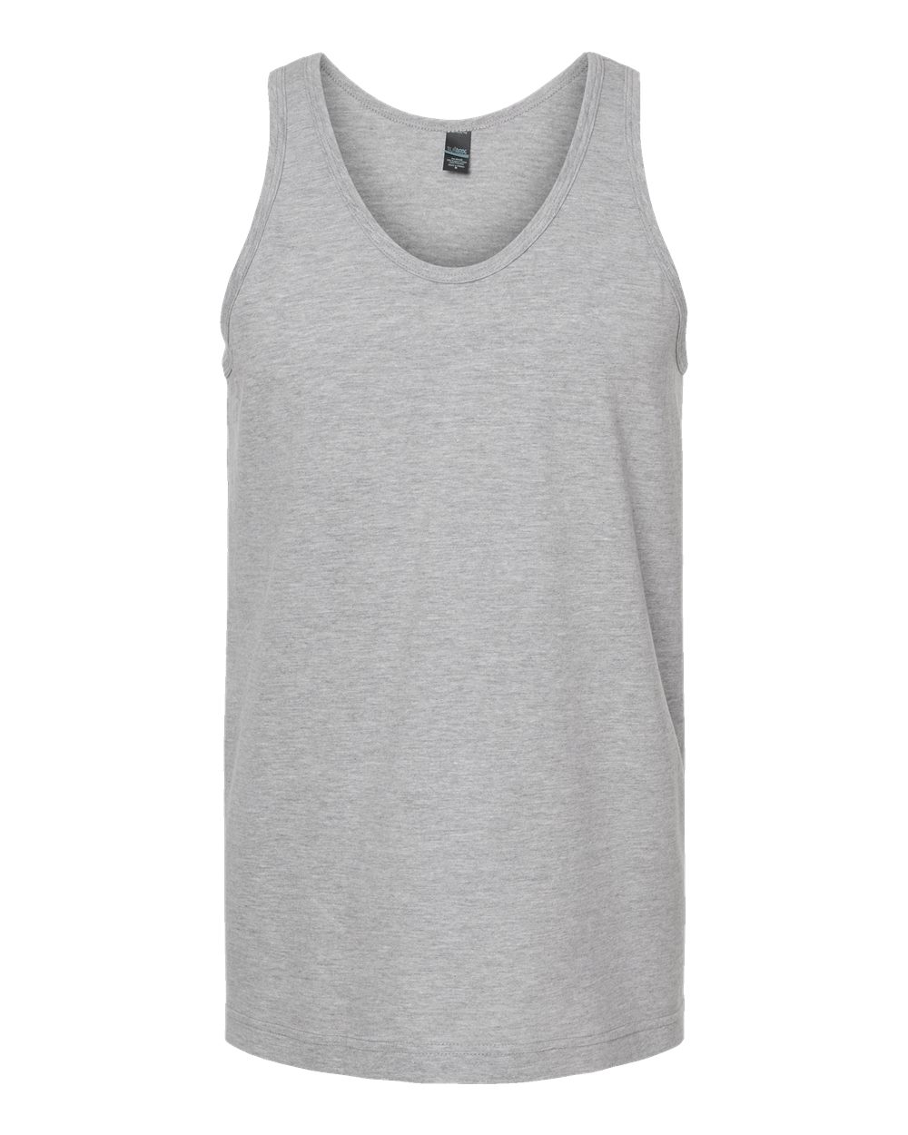 Front View of Heather Grey Fine Jersey Tank Top - S105