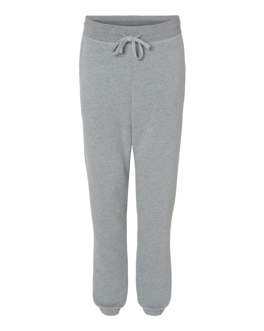 Front View of Heather Grey Fleece Sweatpants - 9803
