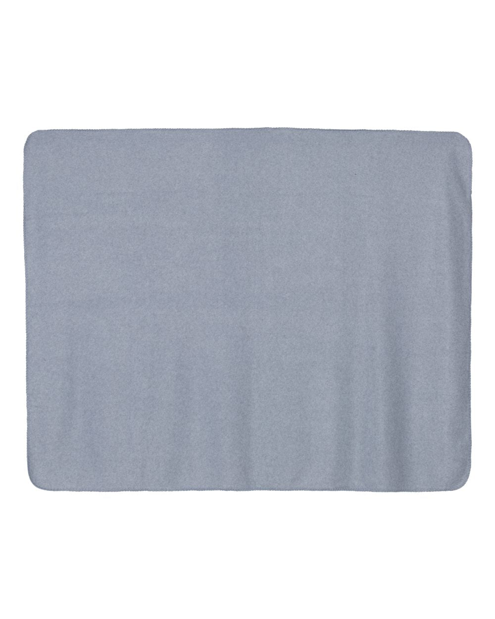 Front View of Heather Grey Fleece Throw Blanket - 8700