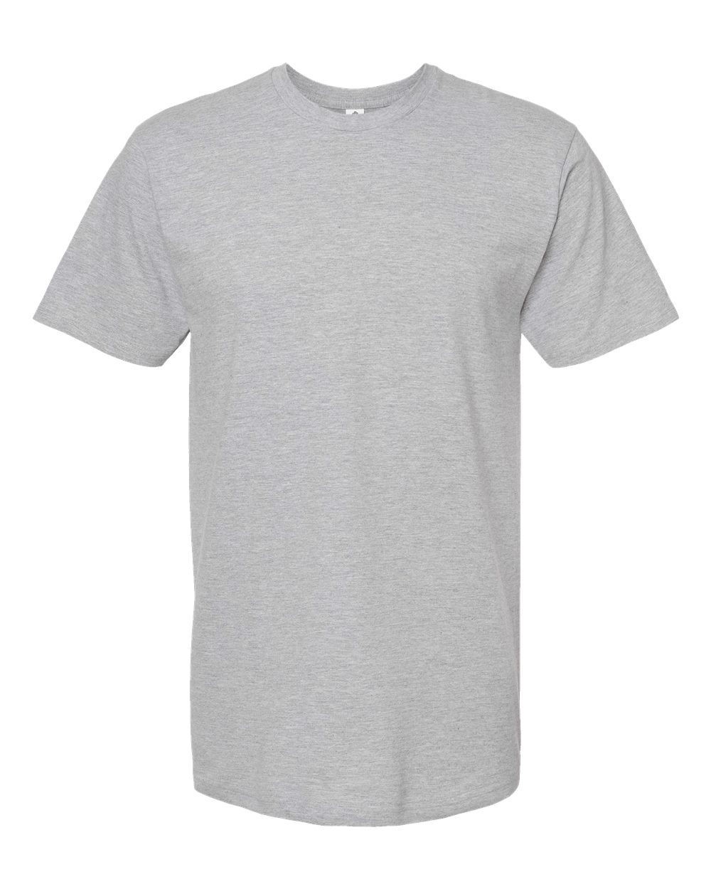 Front View of Heather Grey Heavyweight Jersey T-Shirt - 290