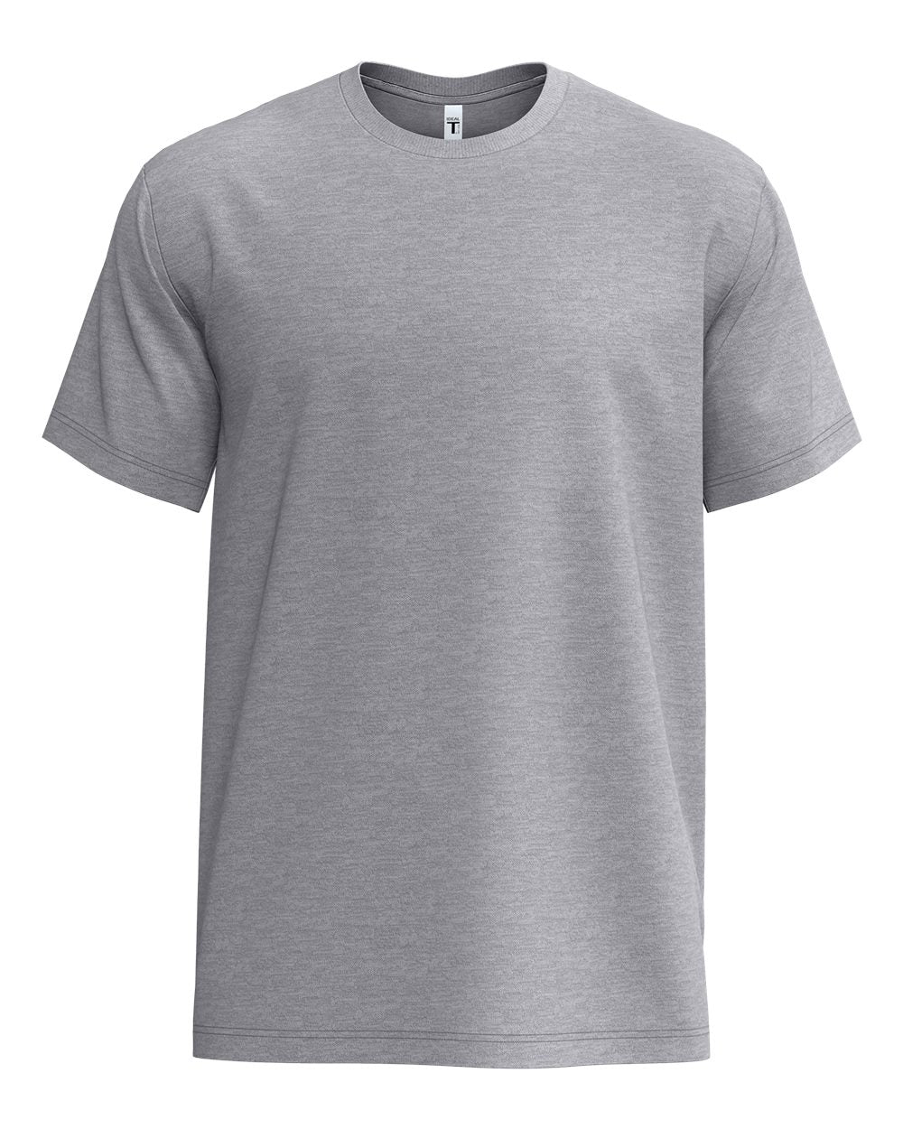 Front View of Heather Grey Ideal Jersey T-Shirt - 1810