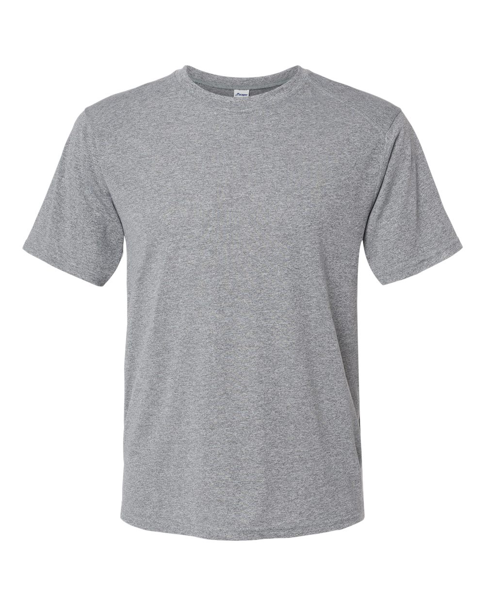 Front View of Heather Grey Islander Performance T-Shirt - 200