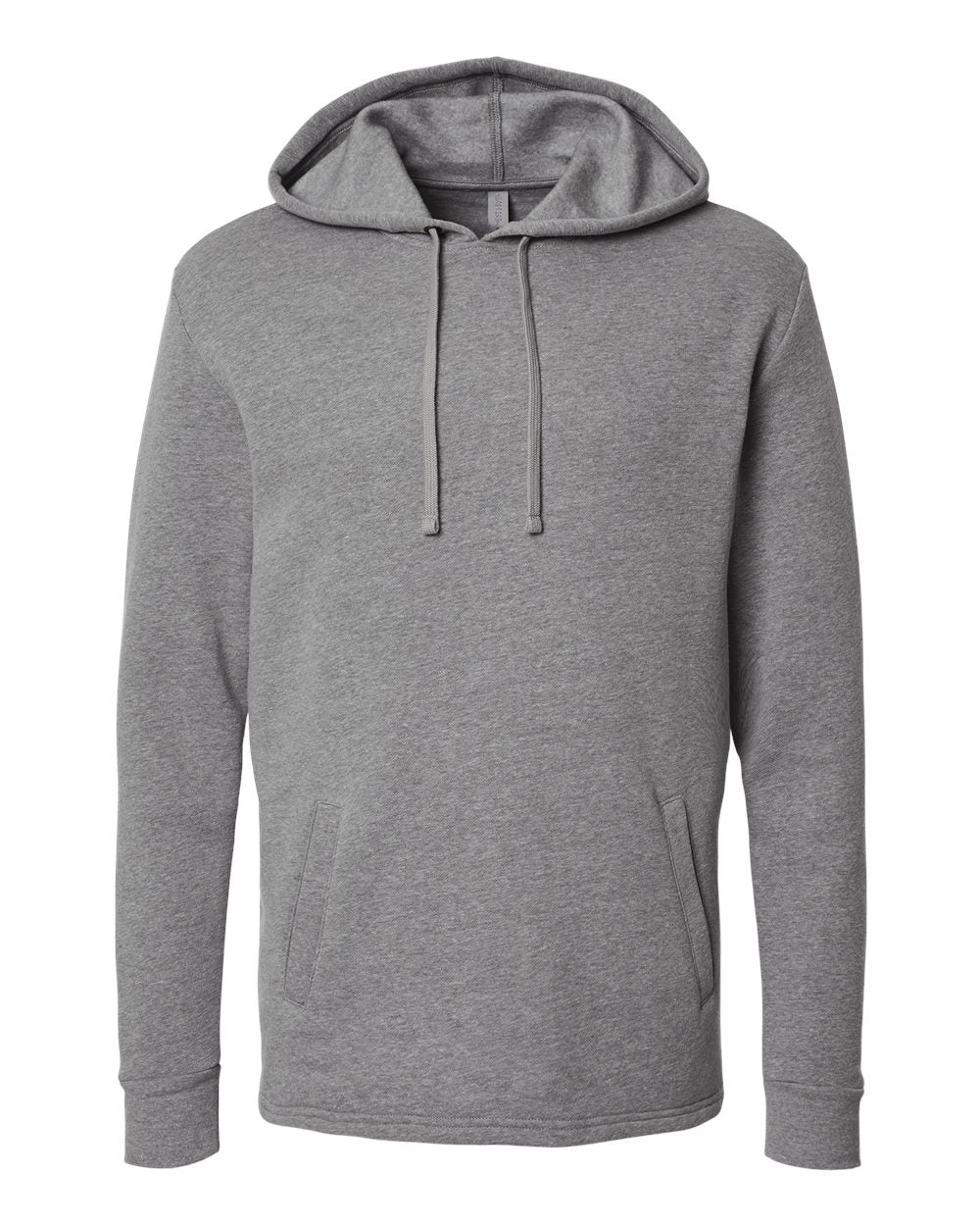 Front View of Heather Grey Malibu Welt Pocket Hoodie - 9300