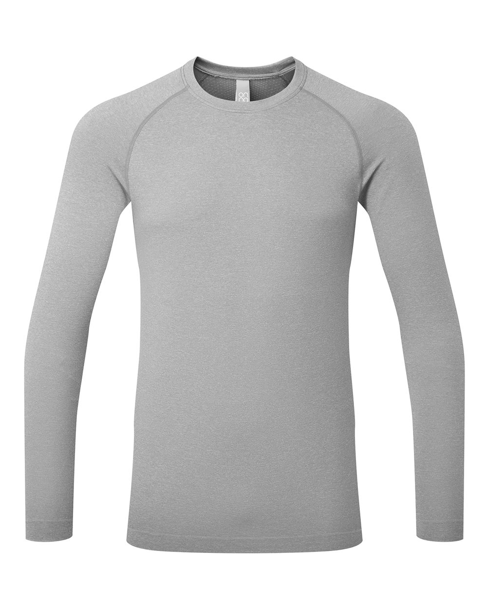 Front View of Heather Grey Unstoppable Fresh Long Sleeve Underscrub Base Layer - NN270