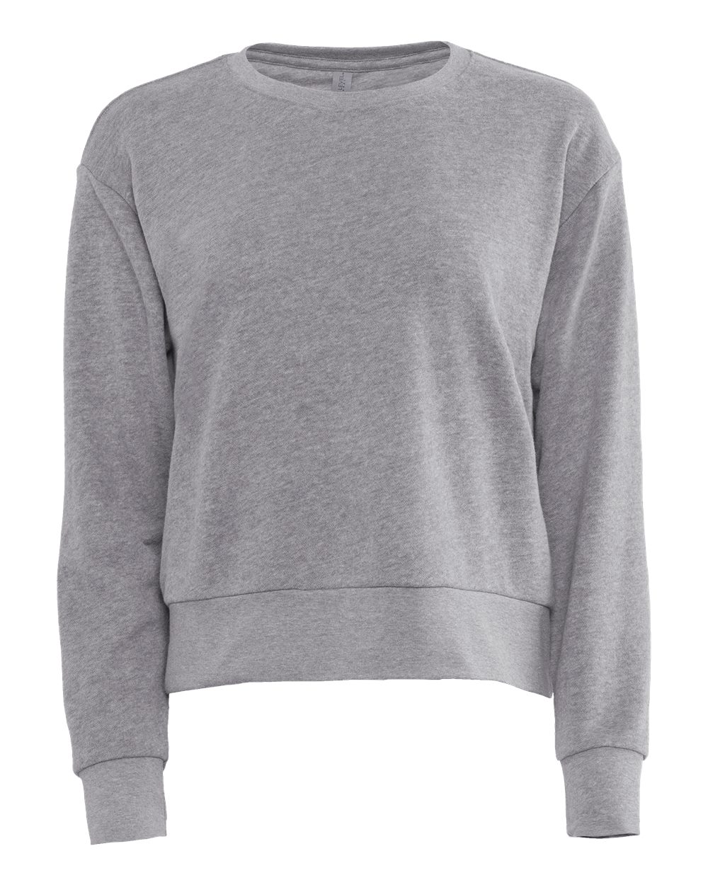 Front View of Heather Grey Women&#39;s Laguna Sueded Sweatshirt - 9084