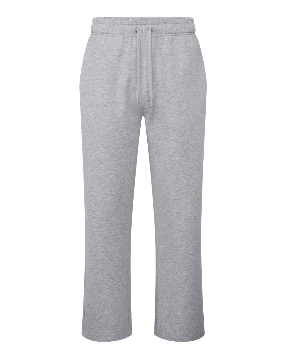 Front View of Heather Grey Women's Luxe Wide Leg Pants - TD661