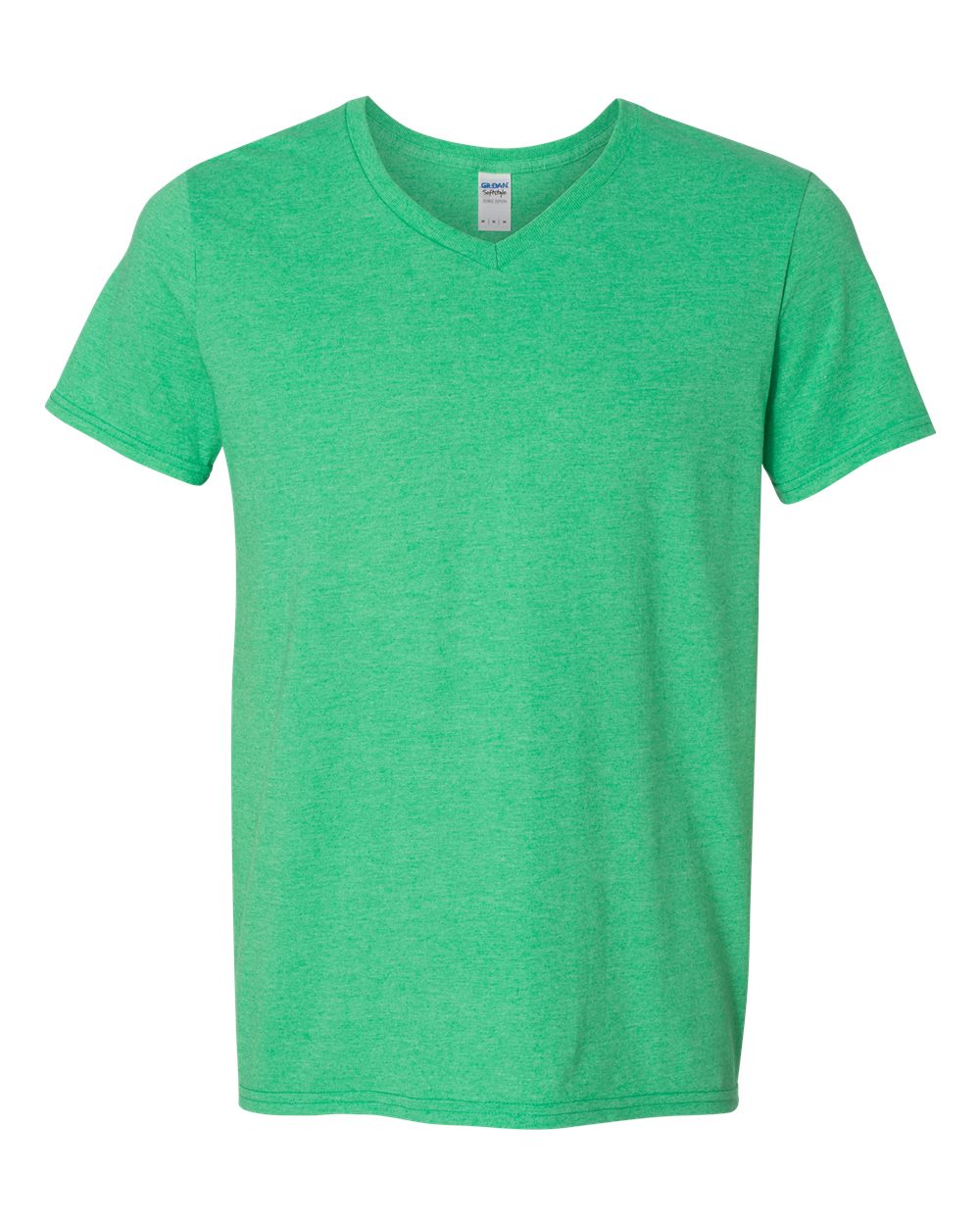 Heather Irish Green Softstyle® V-Neck T-Shirt - 64V00