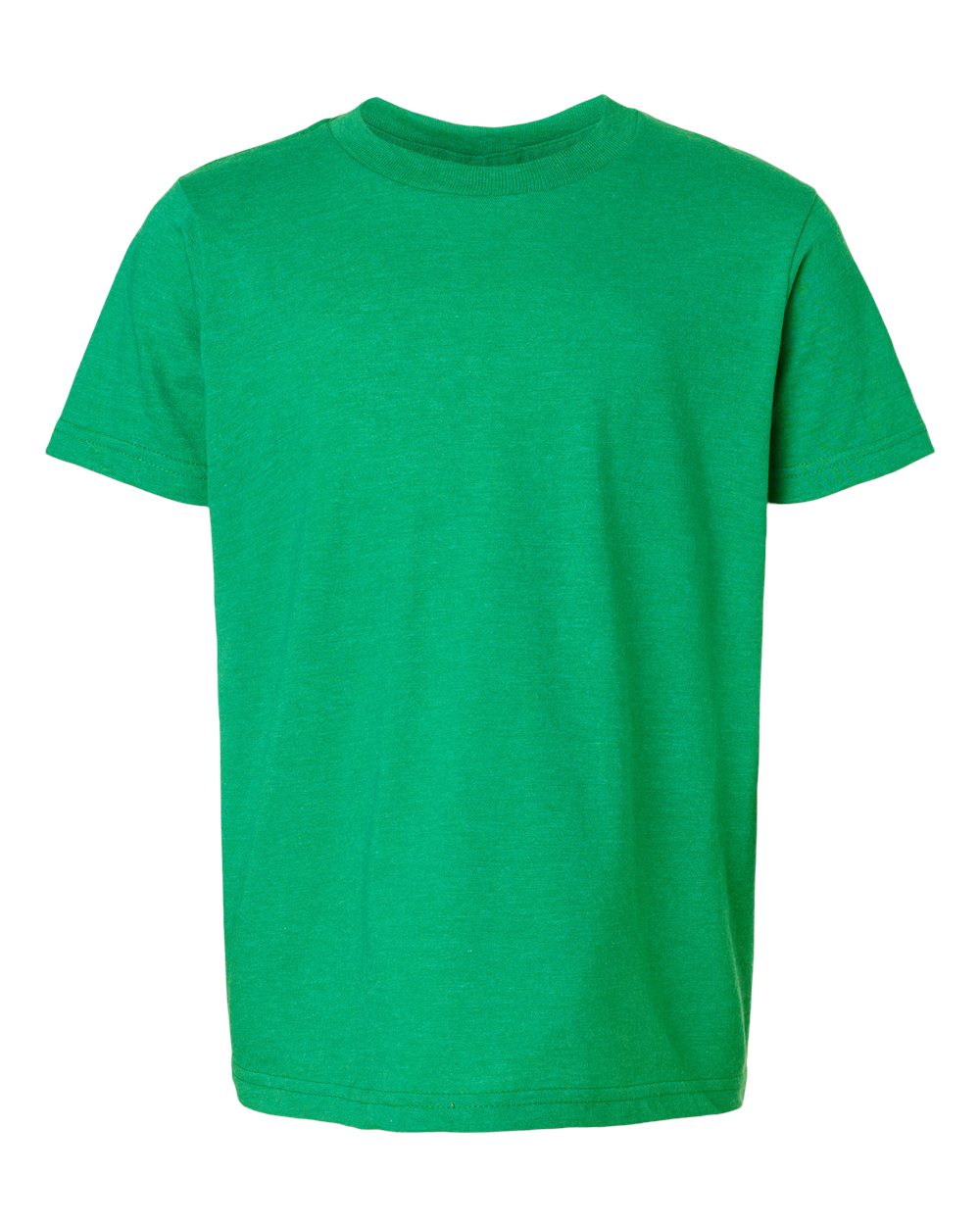 Front View of Heather Kelly Youth Fine Jersey T-Shirt - 235