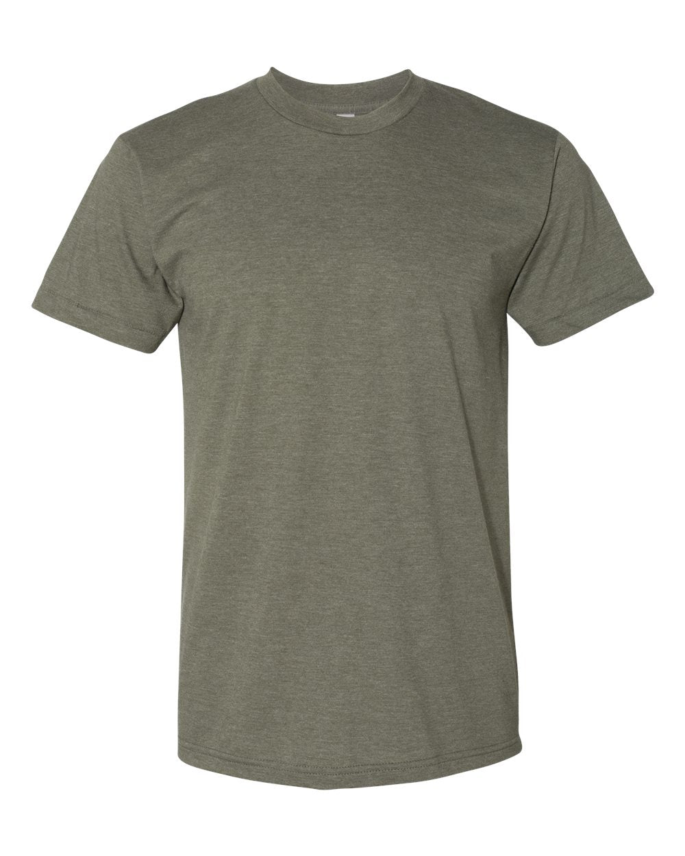 Front View of Heather Lieutenant USA-Made 50/50 Tee - BB401USA