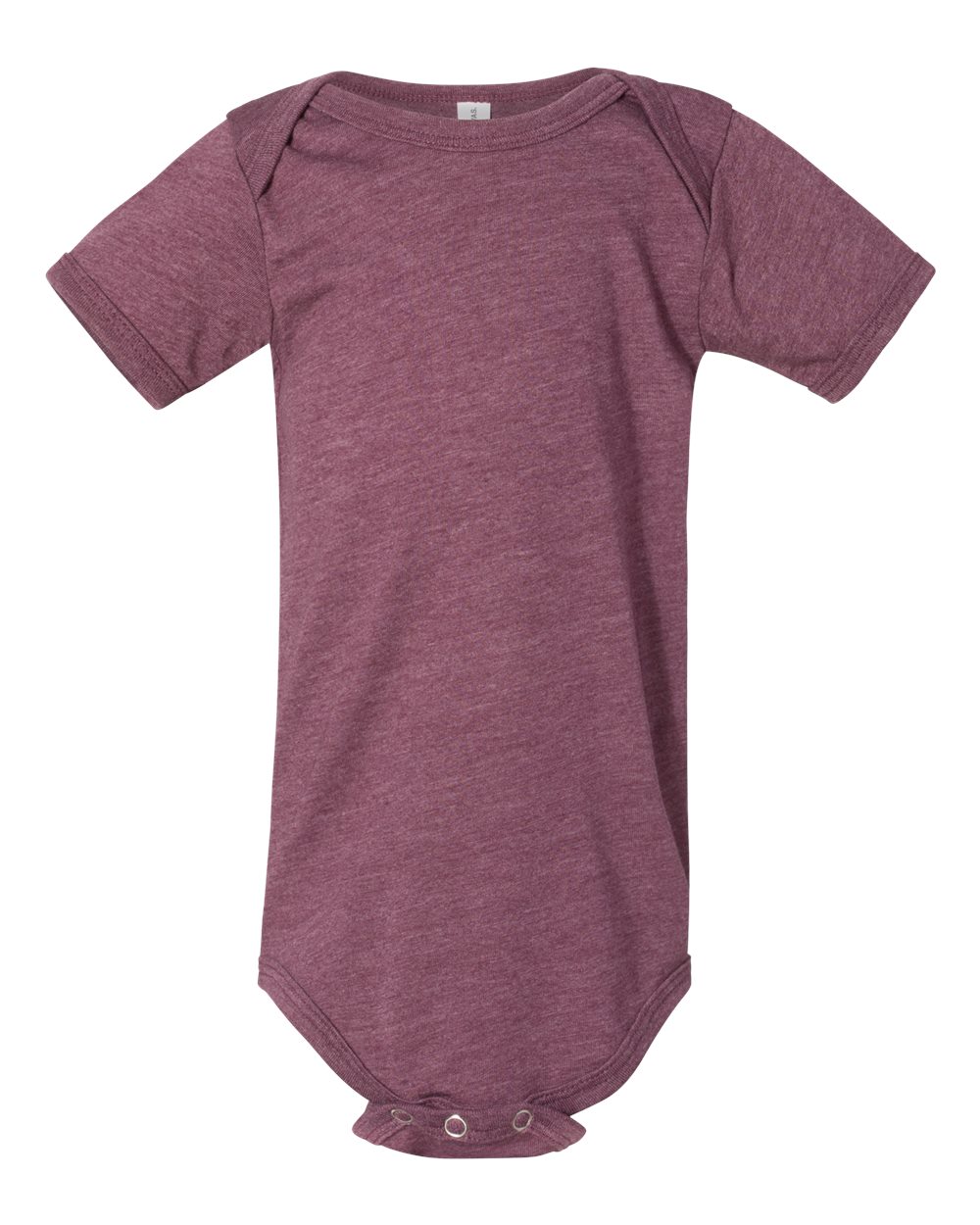 Front View of Heather Maroon Infant Jersey One Piece - 100B