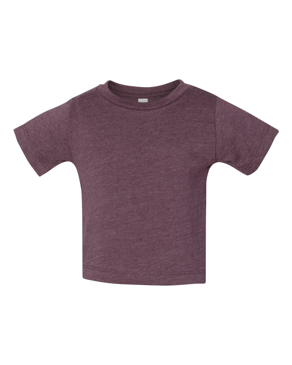 Front View of Heather Maroon Infant Jersey Tee - 3001B
