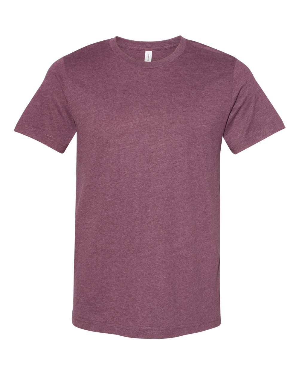 Front View of Heather Maroon Sueded Tee - 3301