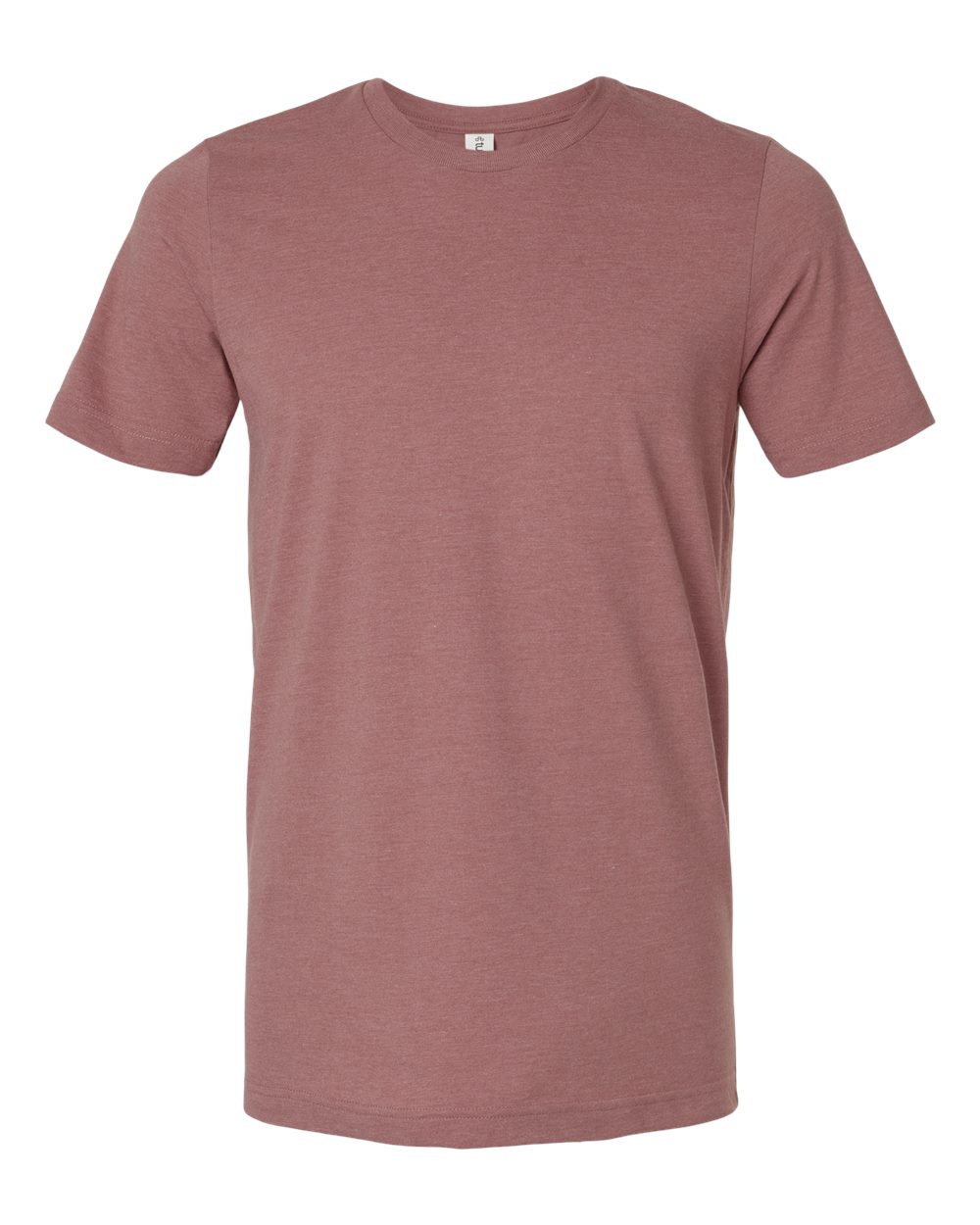 Front View of Heather Mauve Combed CVC T-Shirt - 602CVC