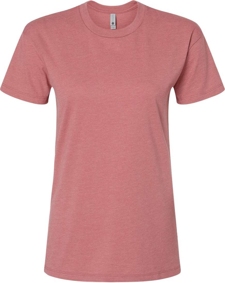 Front View of Heather Mauve Women's CVC Relaxed T-Shirt - 6600