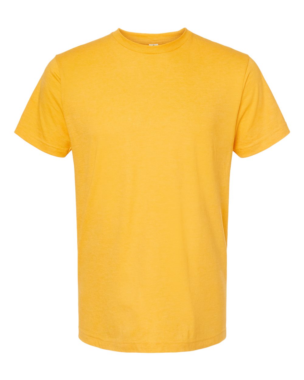 Front View of Heather Mellow Yellow Fine Jersey T-Shirt - 202