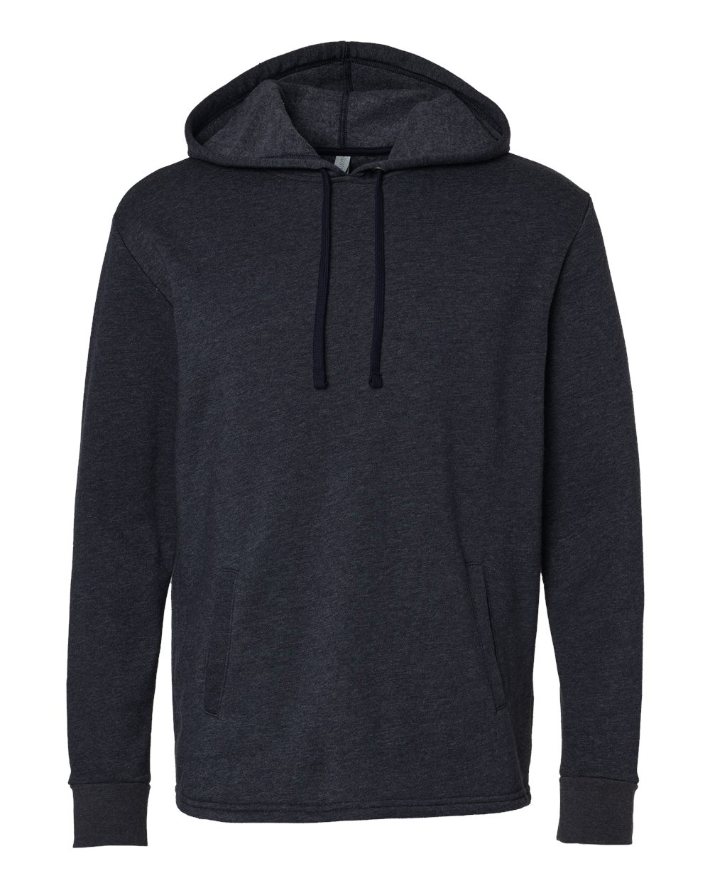 Front View of Heather Midnight Navy Malibu Welt Pocket Hoodie - 9300