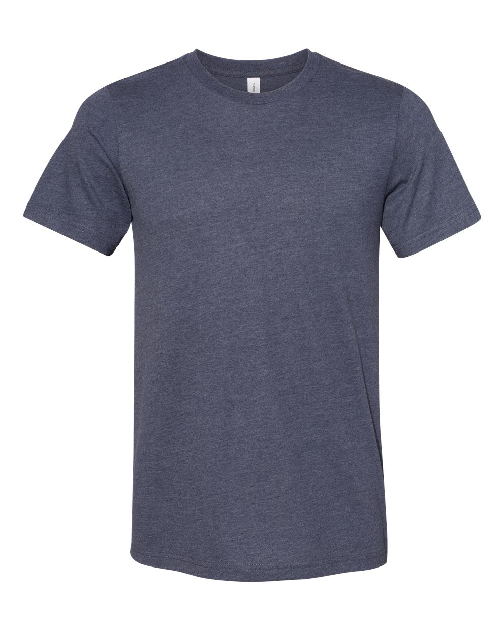 Front View of Heather Midnight Navy Sueded Tee - 3301