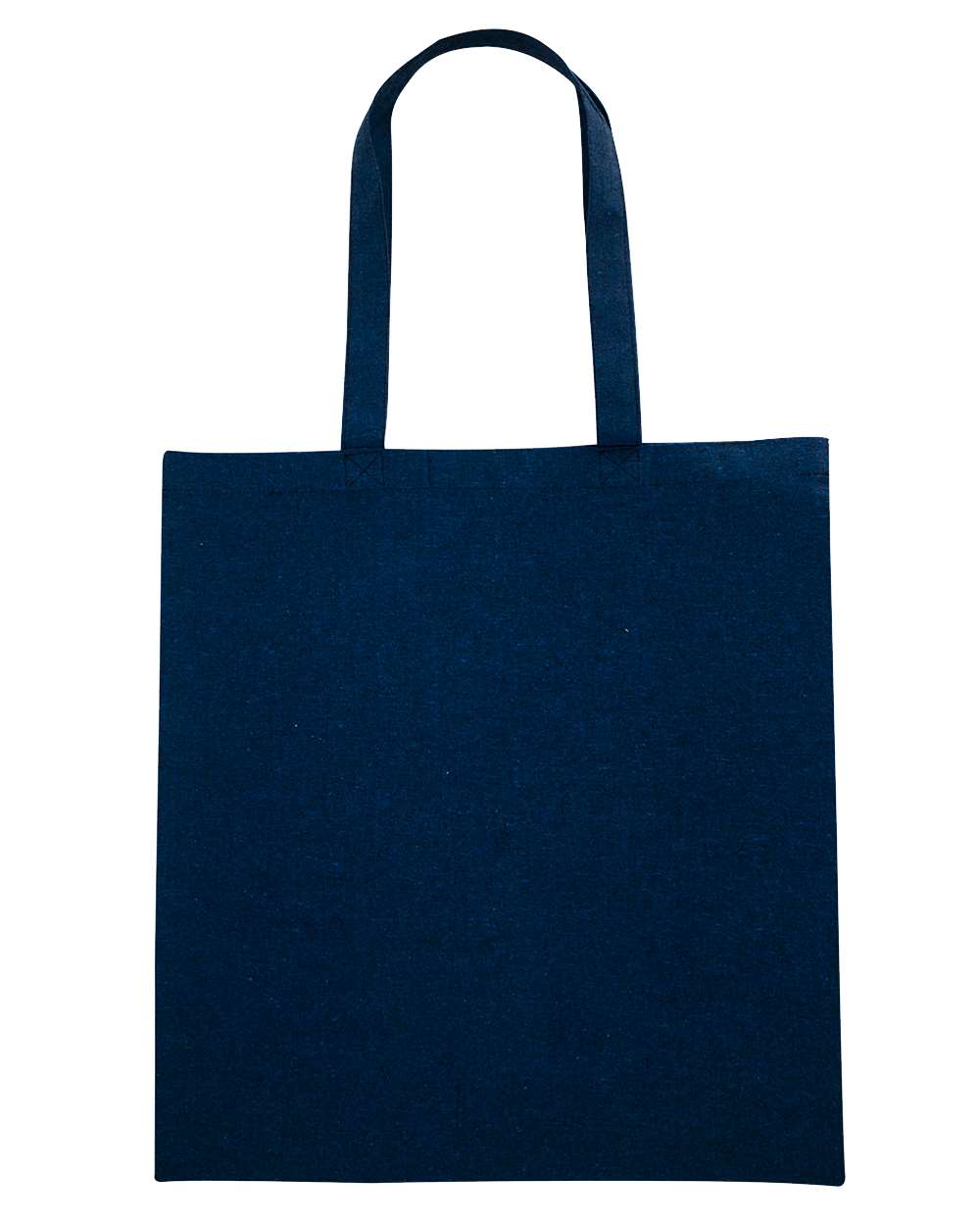 Front View of Heather Navy Nicole Recycled Tote - 8860R