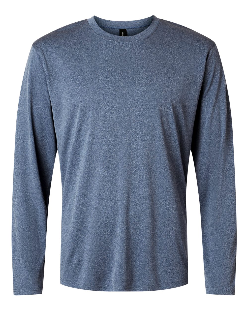 Front View of Heather Navy Pro-Lock Performance Long Sleeve T-Shirt - 48400