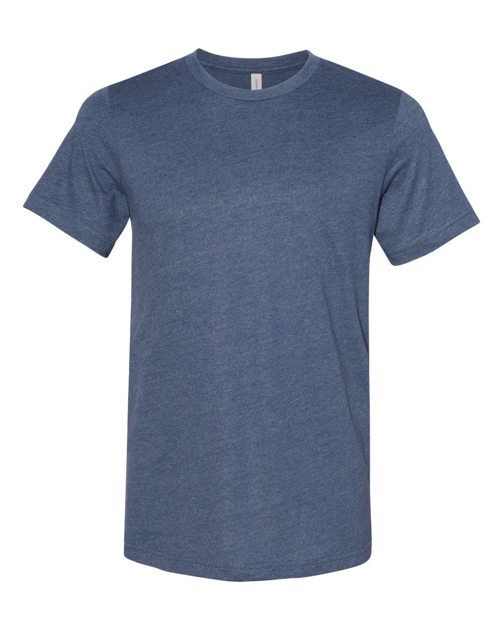 Front View of Heather Navy Sueded Tee - 3301