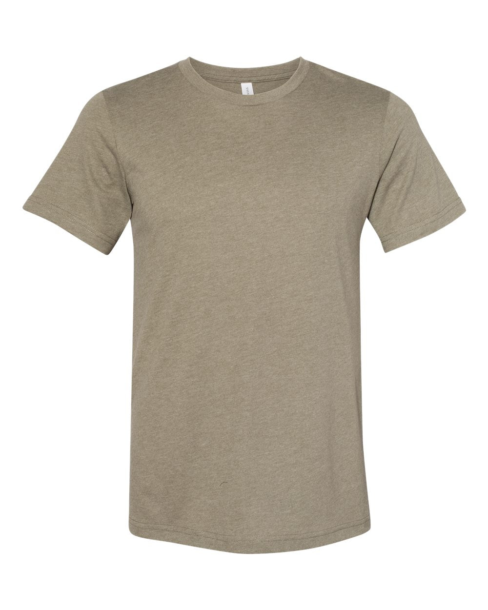 Front View of Heather Olive Sueded Tee - 3301
