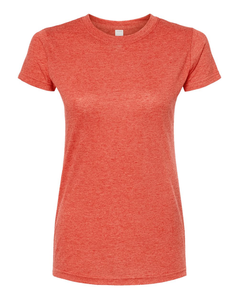 Front View of Heather Orange Women's Poly-Rich T-Shirt - 240