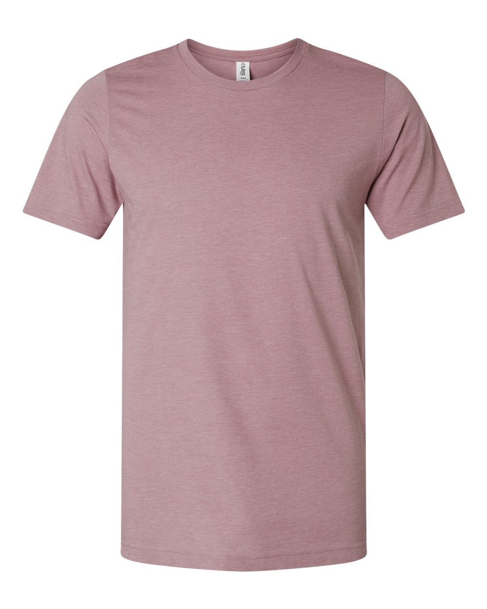 Front View of Heather Orchid Combed CVC T-Shirt - 602CVC