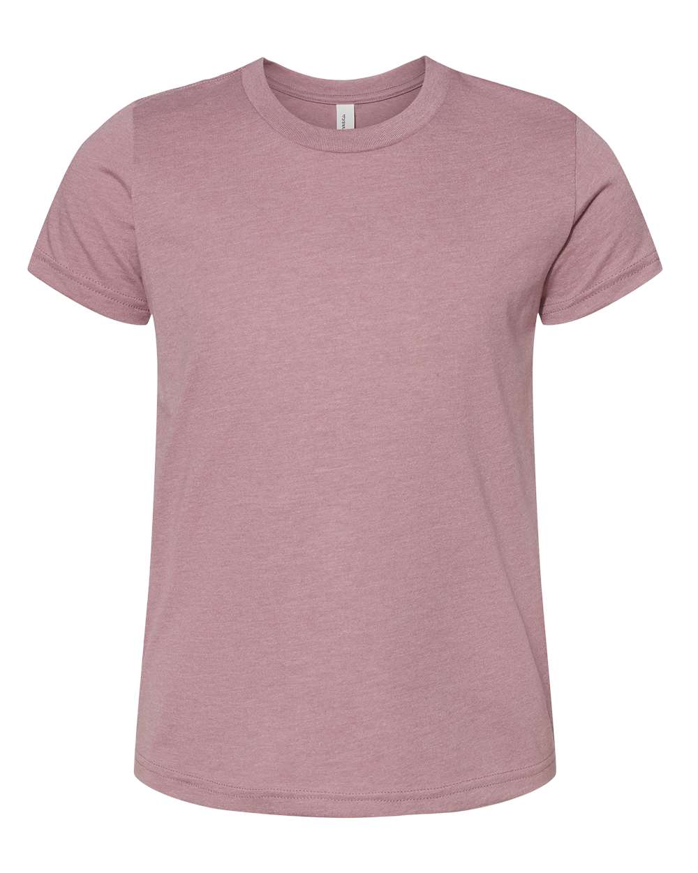 Front View of Heather Orchid Youth CVC Jersey Tee - 3001YCVC
