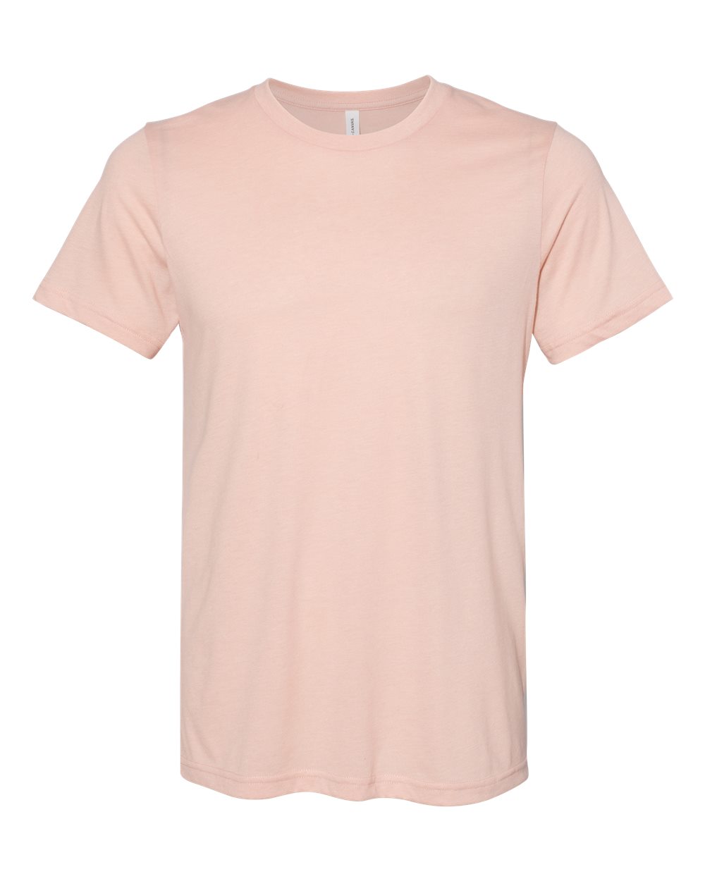 Front View of Heather Peach Sueded Tee - 3301