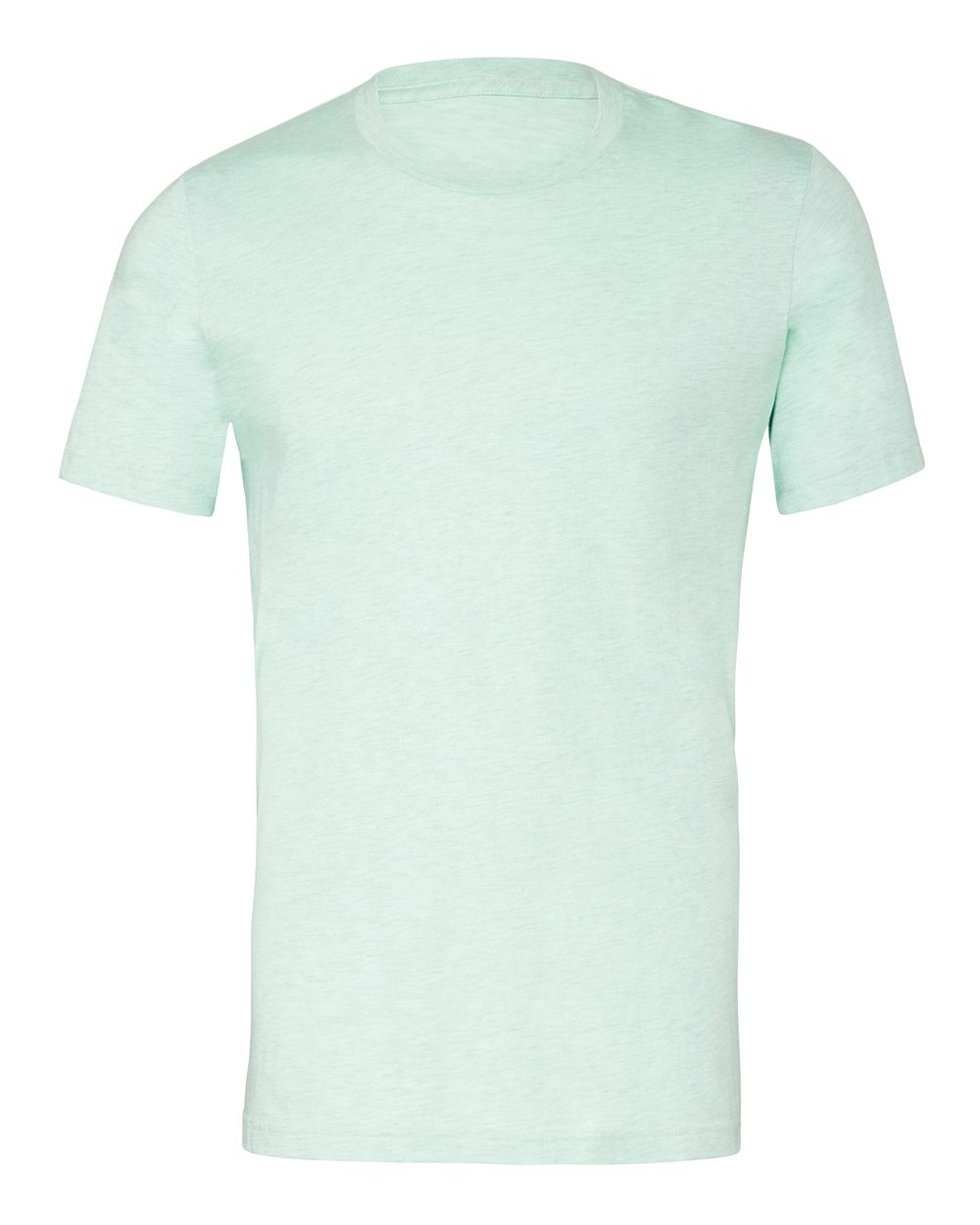Front View of Heather Prism Mint CVC Jersey Tee - 3001CVC