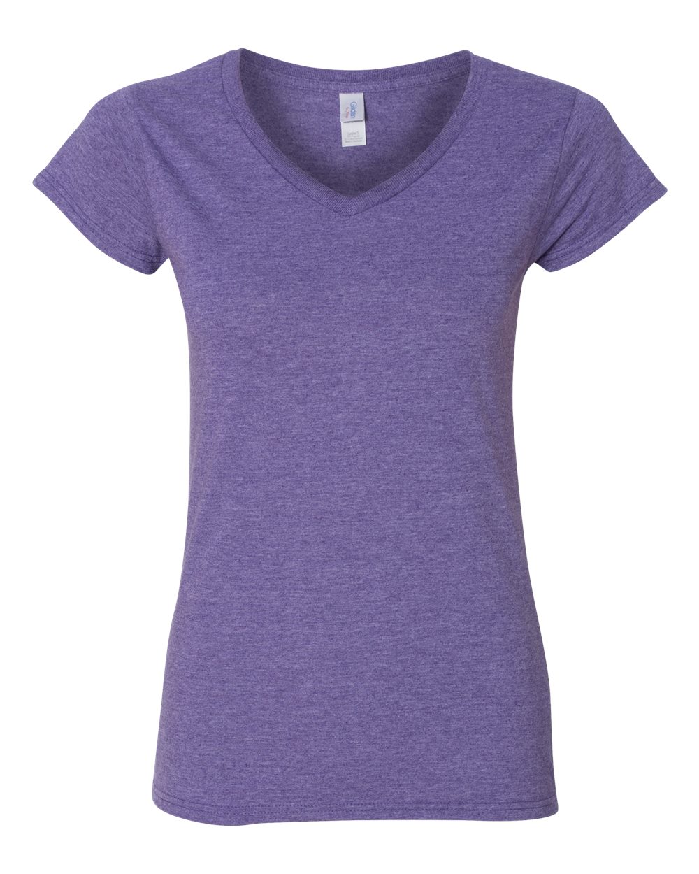 Heather Purple Softstyle® Women’s V-Neck T-Shirt - 64V00L