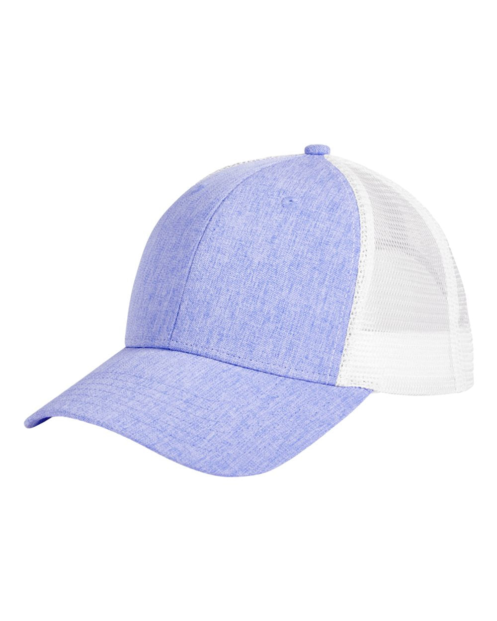 Front View of Heather Purple/ White Sport Trucker Cap - BA540