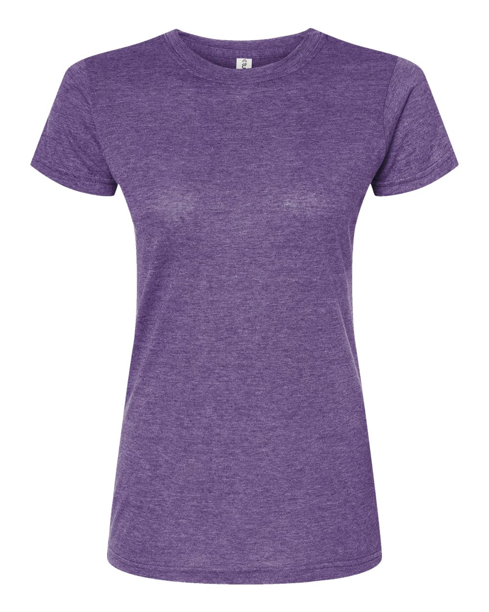 Front View of Heather Purple Women's Poly-Rich T-Shirt - 240