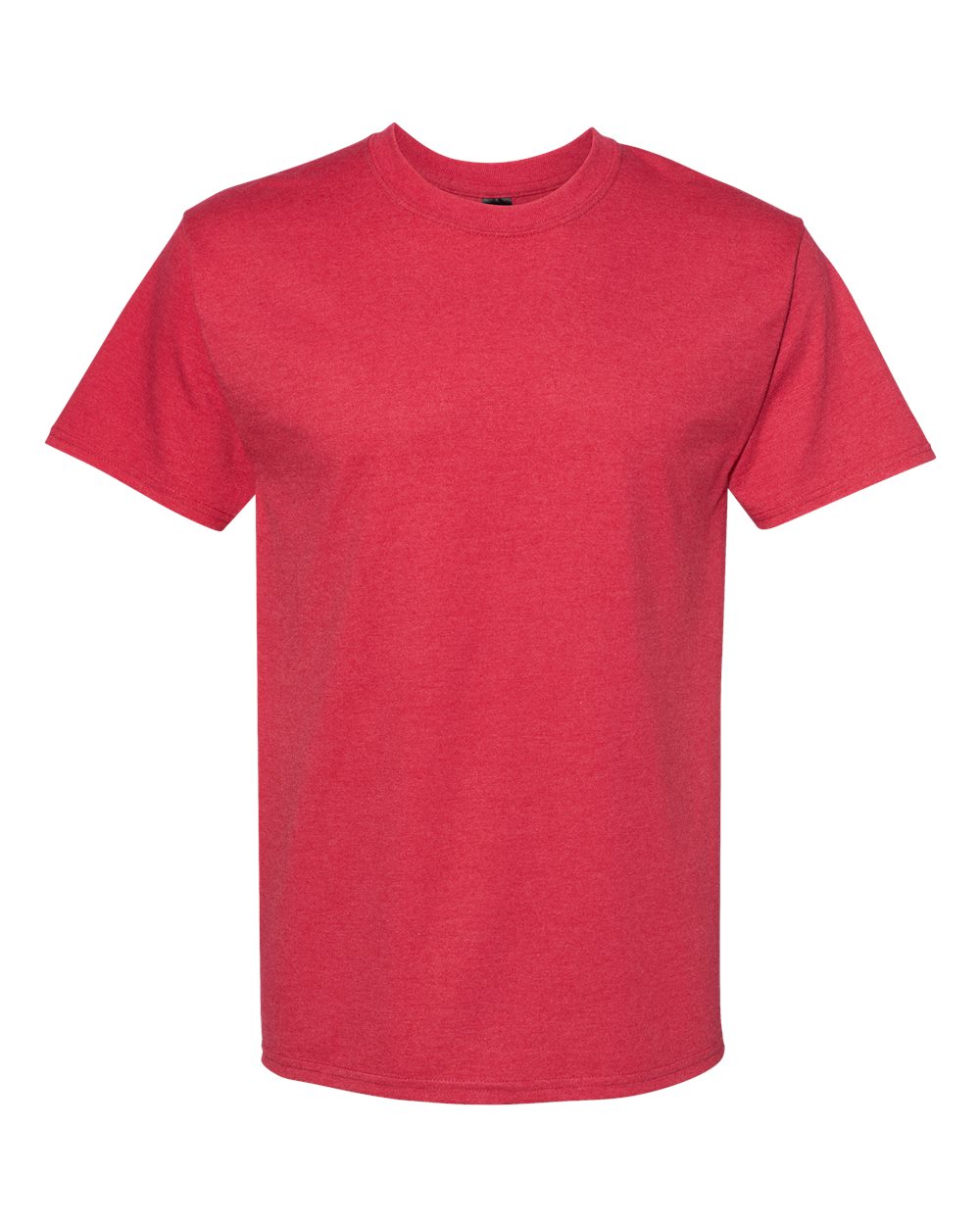 Front View of Heather Red Beefy-T® T-Shirt - 5180